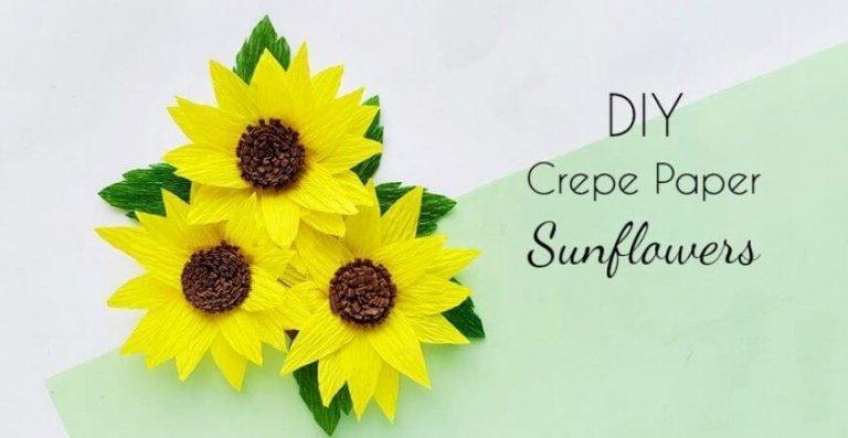 DIY Crepe Paper Sunflower Craft