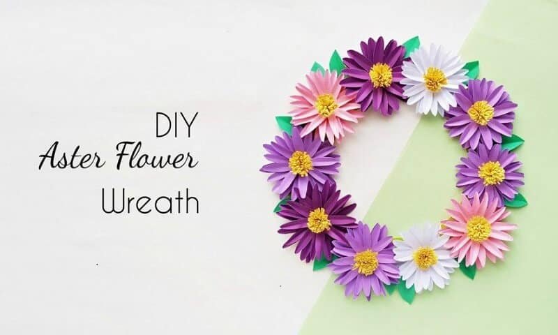 diy Aster Flower Wreath