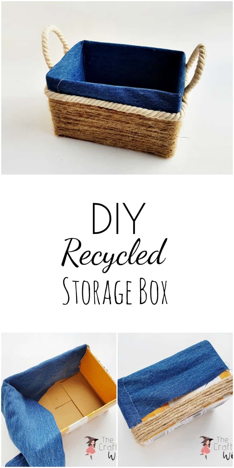 DIY Rope Basket From Recycled Box
