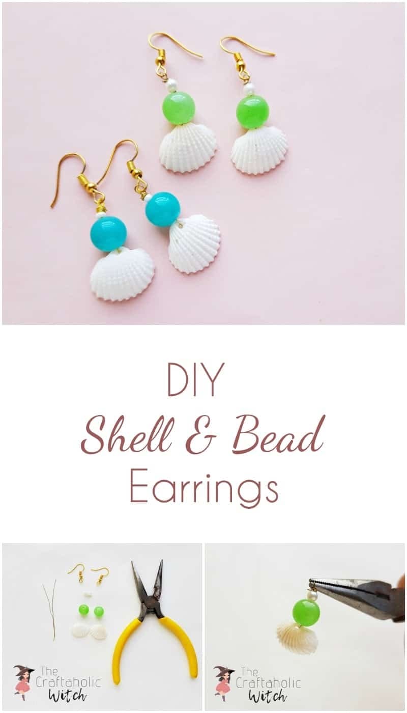 DIY Shell and Bead Earrings 