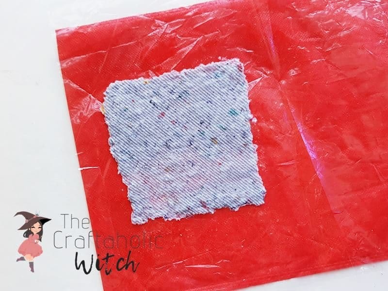 Place the Paper Mache Side on a Non-Sticky Surface