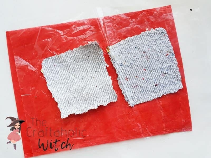 Place the Paper Mache Side on a Non-Sticky Surface