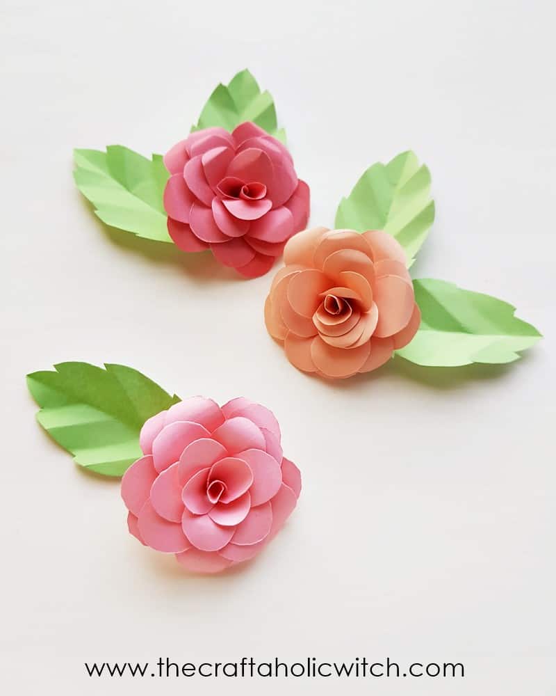 how to make paper roses video tutorial and free template
