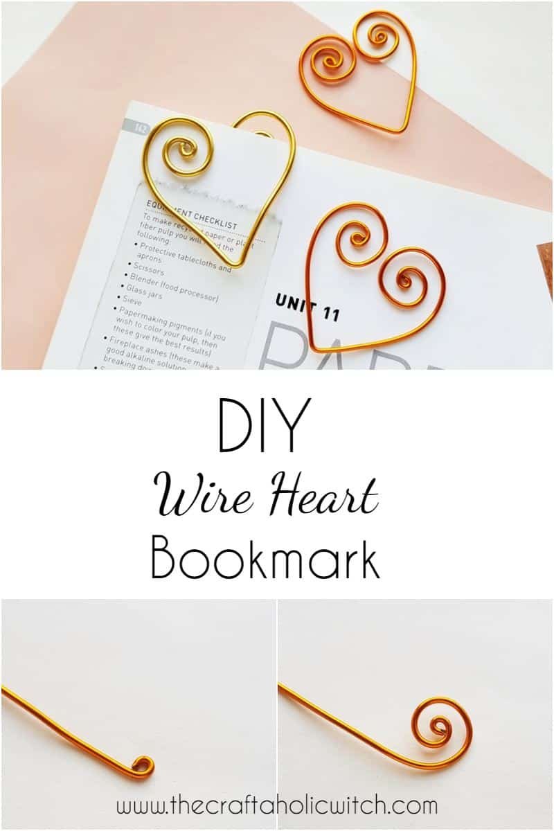 wire heart bm long image 2 - How to Make a Unique Heart Bookmark with Wire