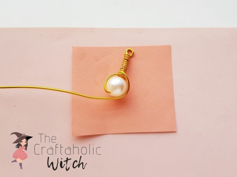 How to Wire Wrap a Bead & Make Pendant (Herringbone Wrap)