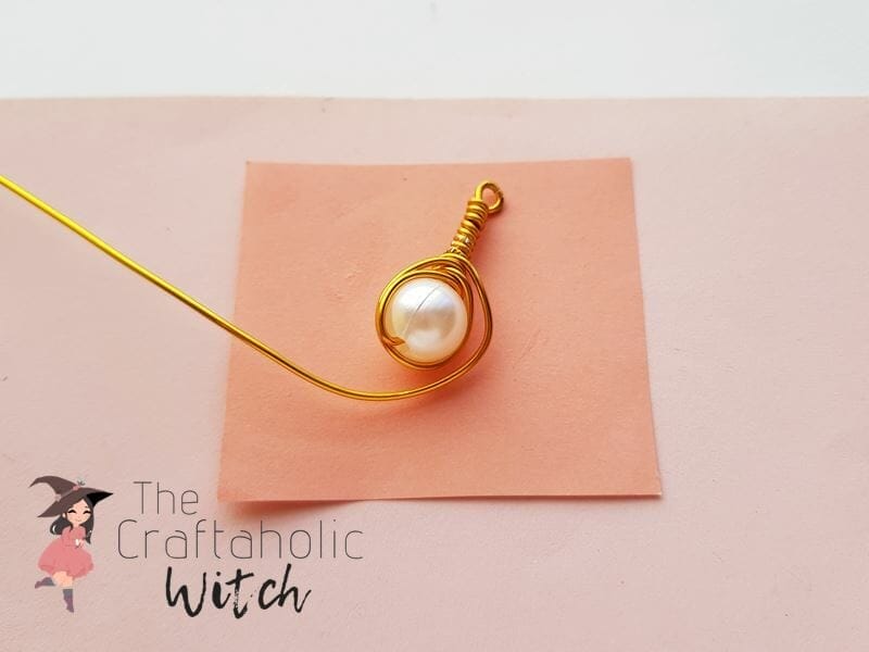 How to Wire Wrap a Bead & Make Pendant (Herringbone Wrap)