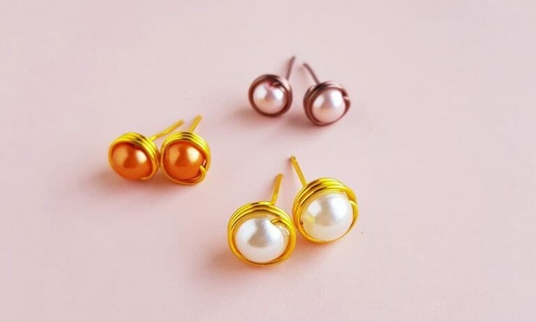 How to Make Stud Earrings with Wire and Beads
