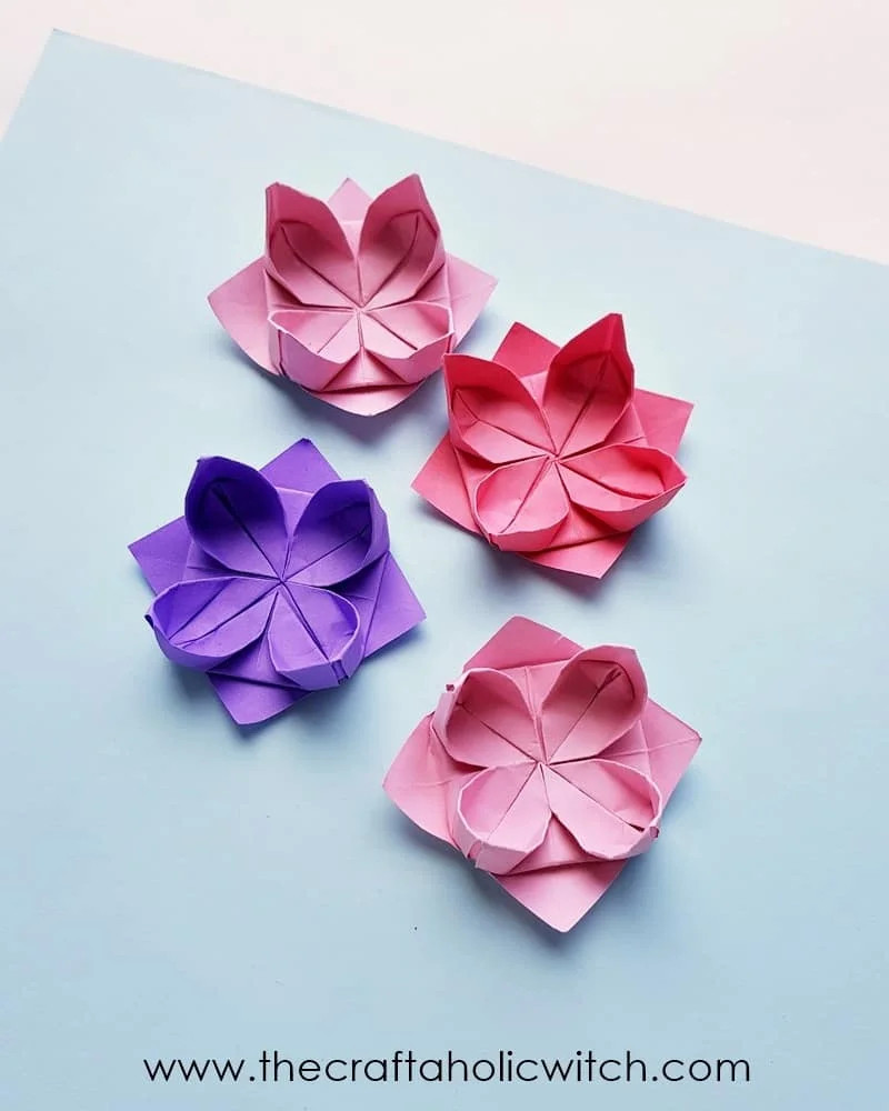 How to Make Origami Lotus Flower (Easy Instructions + Video)
