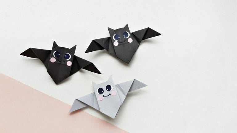 How to Make Origami Bat (Easy Folding Instruction + Video)