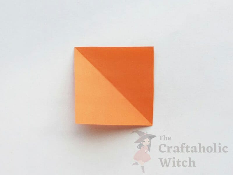 Folding origami maple leaf: Step 1