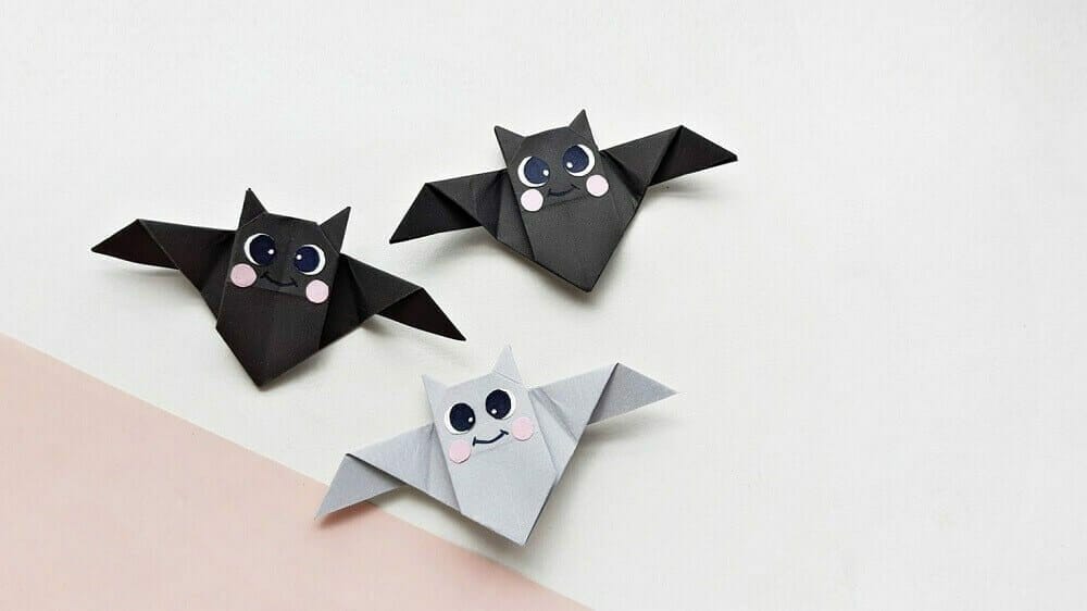  chauves-souris en origami 