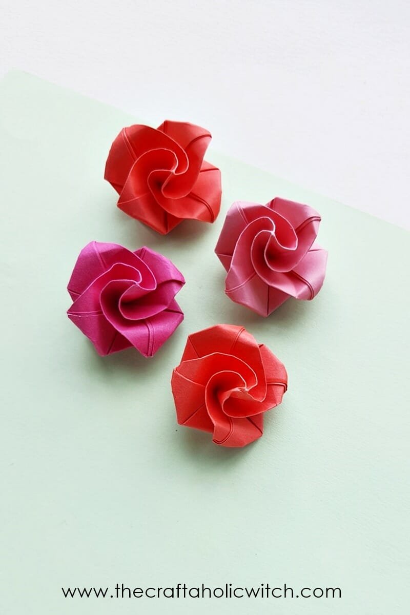 how to fold origami rose