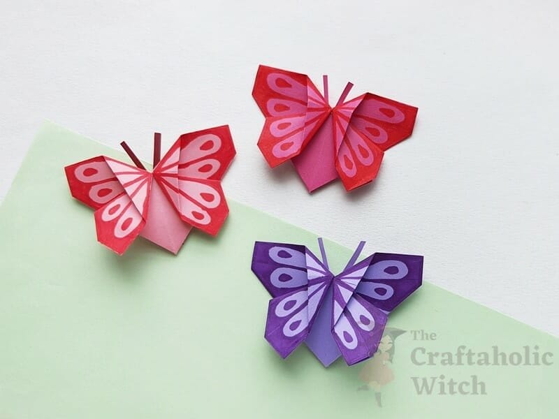 origami butterfly bookmark
