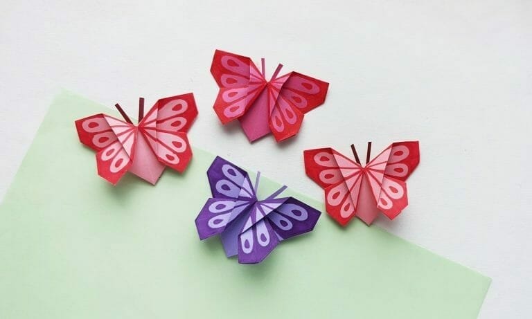 How to Make Origami Butterfly (Instruction + Video Tutorial)