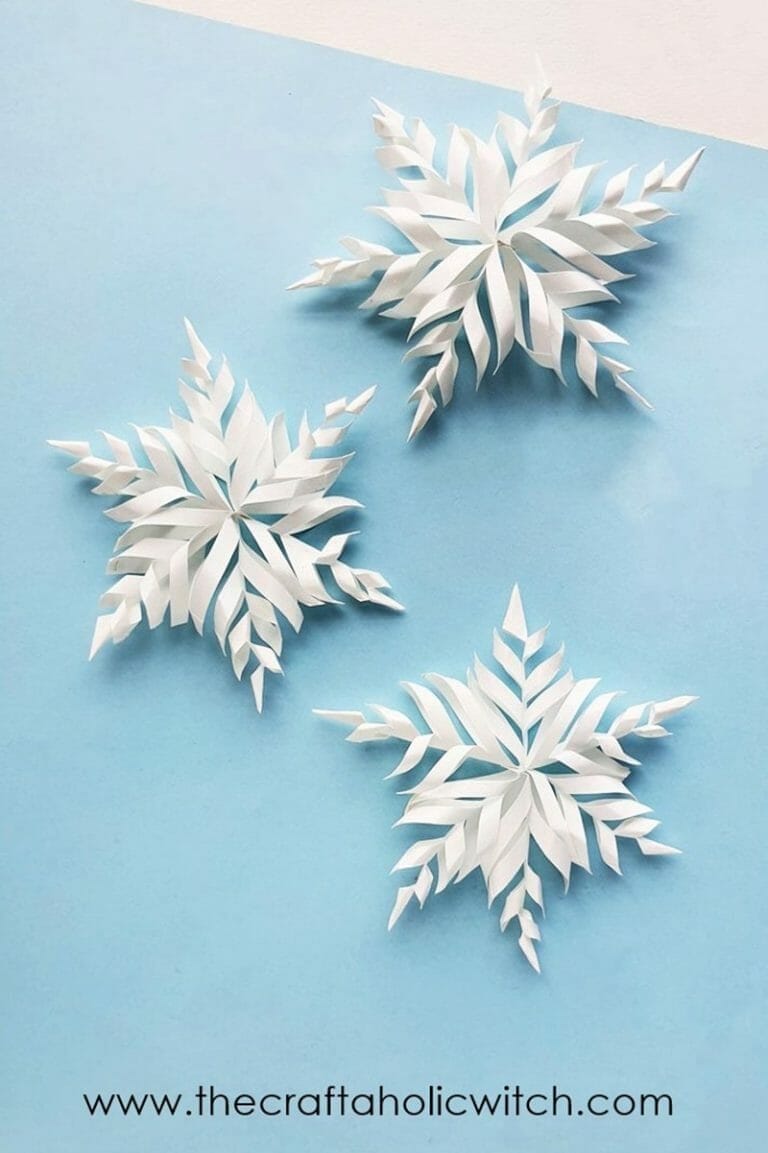 How To Make Easy 3d Paper Snowflakes Video Tutorial