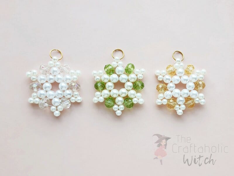 How to Make Beaded Snowflake Ornaments for Christmas + Video