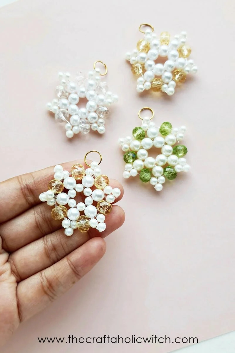 How to Make a Beaded Snowflake Ornament 