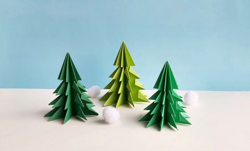 DIY Paper Christmas Trees