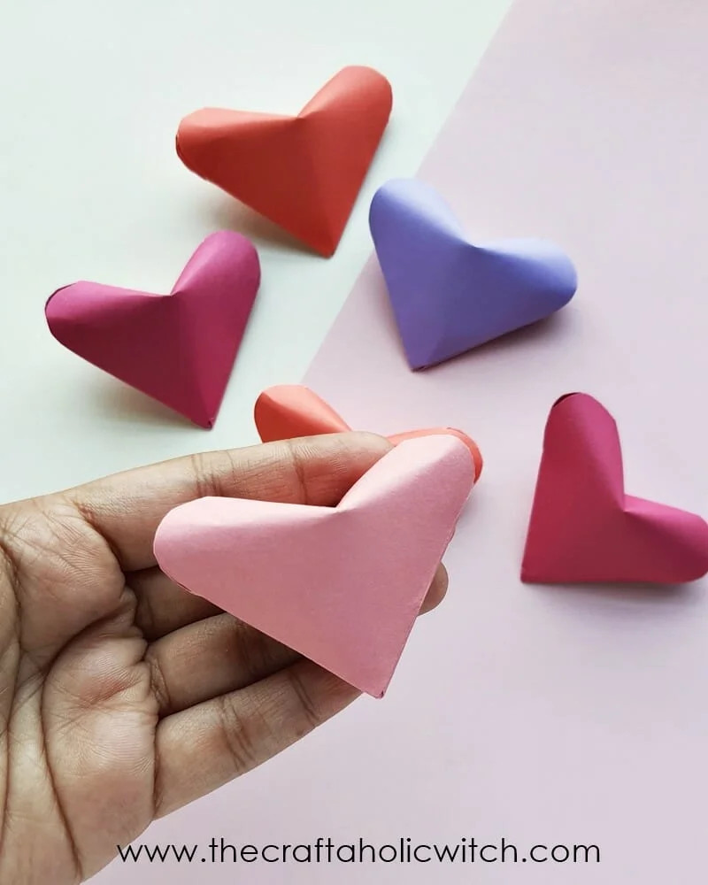 How to Make Cute 3D Paper Hearts (The Easiest Puffy Heart)