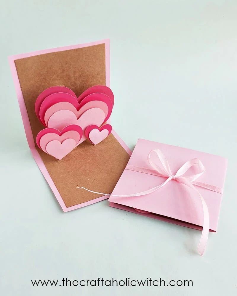 How to Make Heart Pop Up Valentine Cards (+ Free Template) Regarding Twisting Hearts Pop Up Card Template