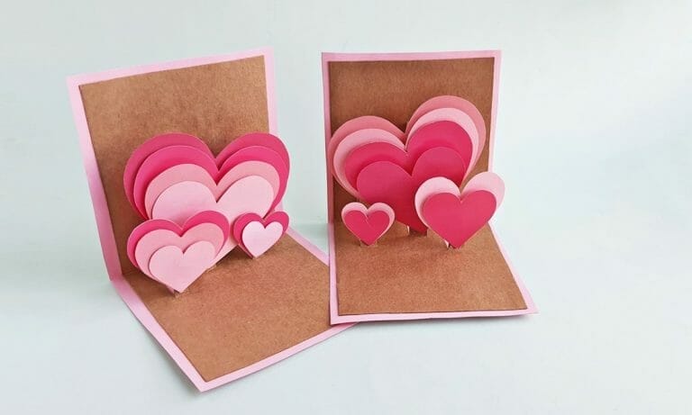 How to Make Heart Pop Up Valentine Cards (+ Free Template)