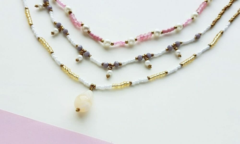 Miyuki Seed Bead and Freshwater Pearl Necklace | Lisa Angel