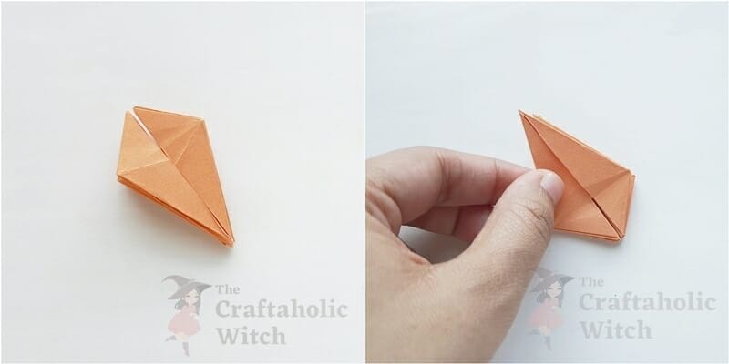 Step 7 of Making Origami Lily: Prepare the 3 other Triangle Flaps