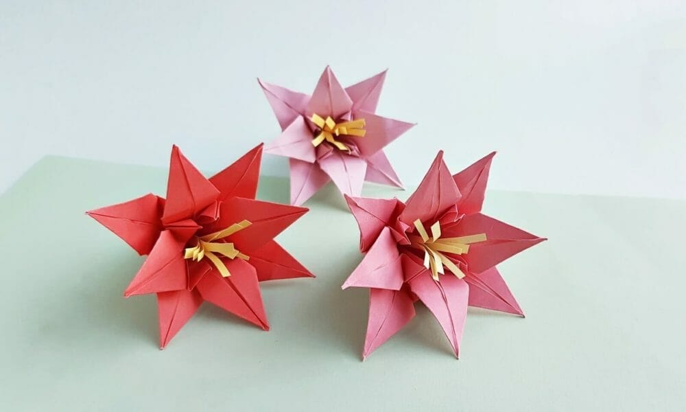 how to make origami flowers instructions