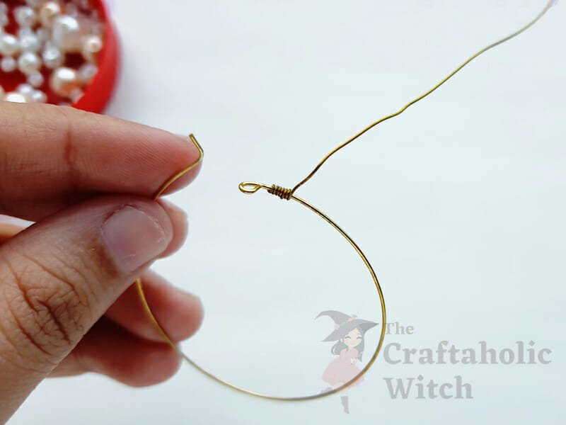 Initial Coiling of the hoop earring 