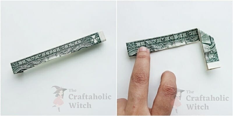 folding rings out of money - step 6