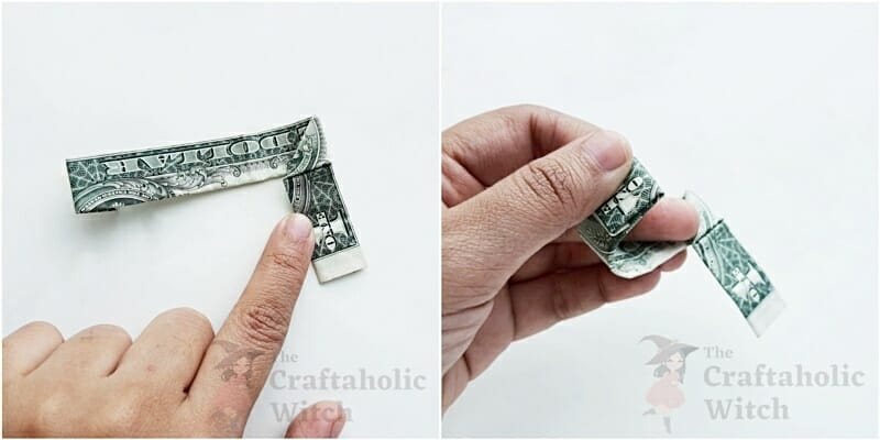 folding dollar bill ring step 7