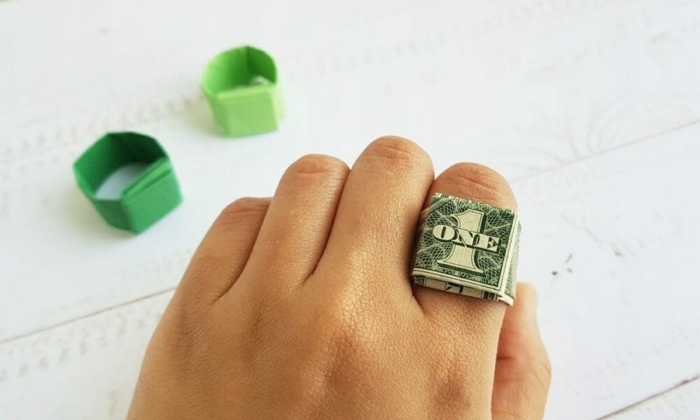 how to make a ring out of a dollar bill