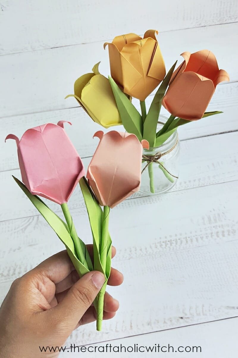 beautiful origami tulips