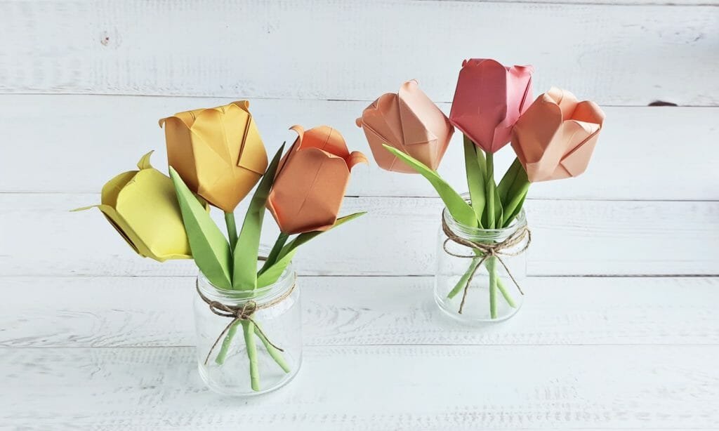 how to make origami tulip