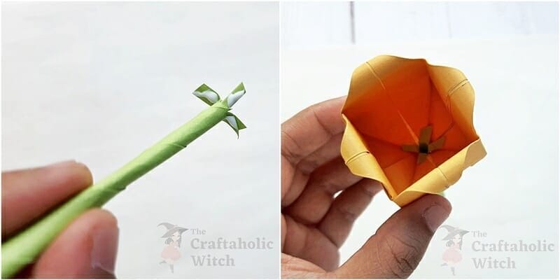 Step 10: Attaching Tulip to the Stem