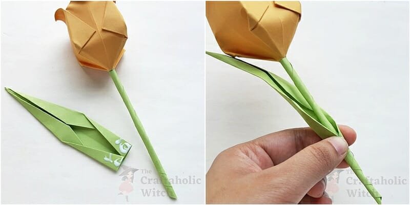 Step 14: Attaching the Leaf to the Stem