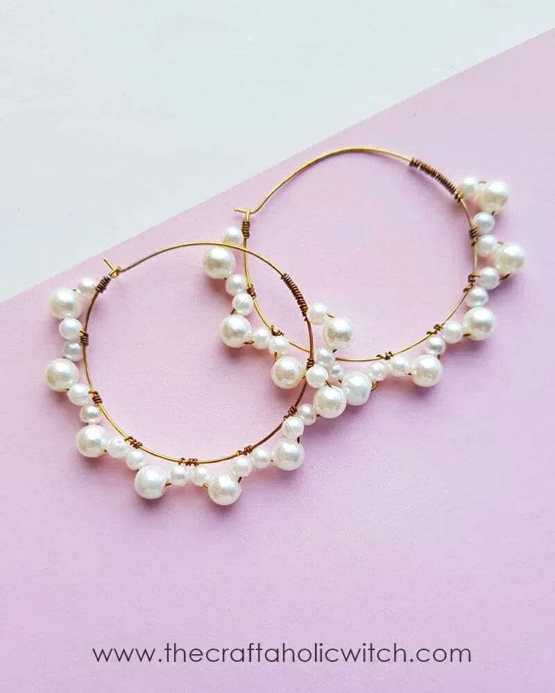 beaded loop earrings