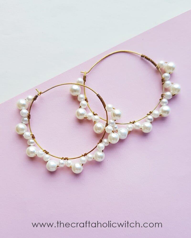 how to make hoop earrings with beads