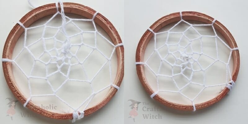 Step 7: Finish the Web and Add a Bead