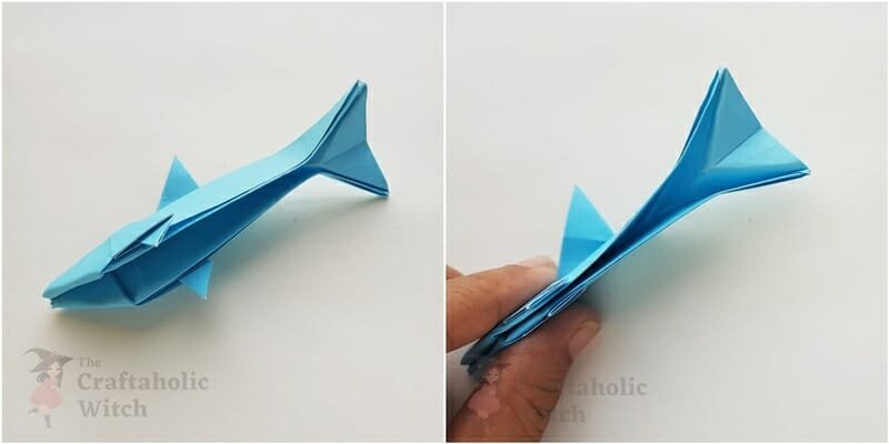 origami shark step 18