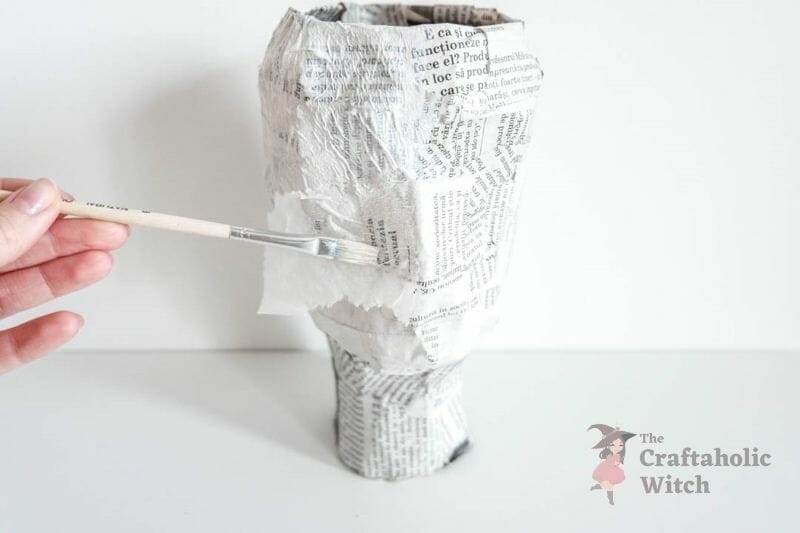 Paper mache vase step 10