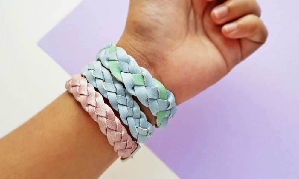 how to make a braided leather bracelet