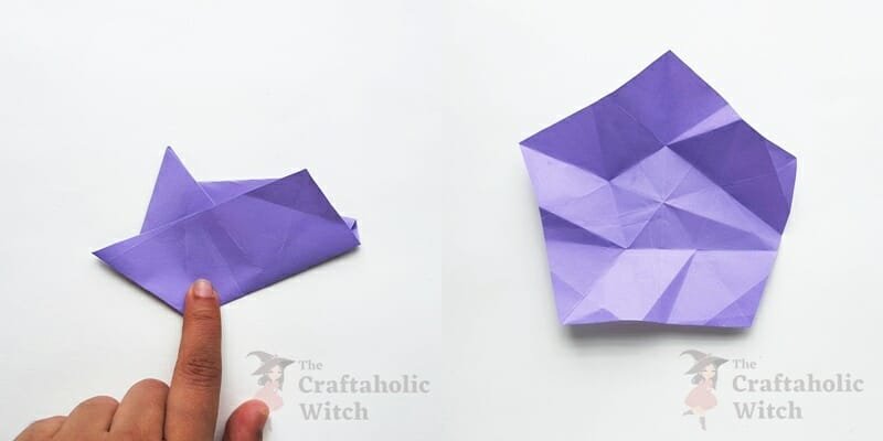 step 10: Making 5 pointed origami Star 