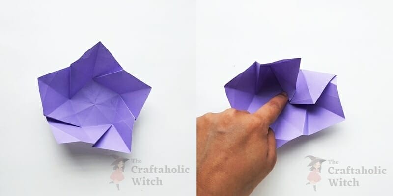 step 12: Making 5 pointed origami Star 