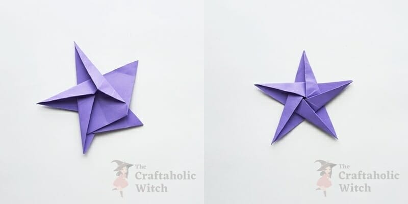 step 14: Making 5 pointed origami Star 