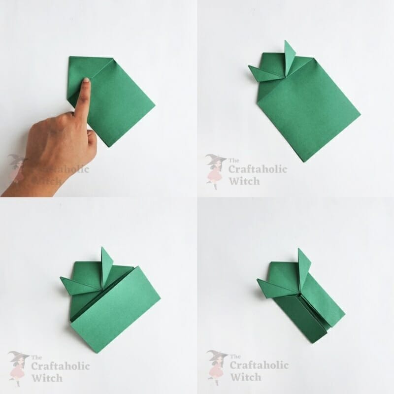 easiest paper frog step 3