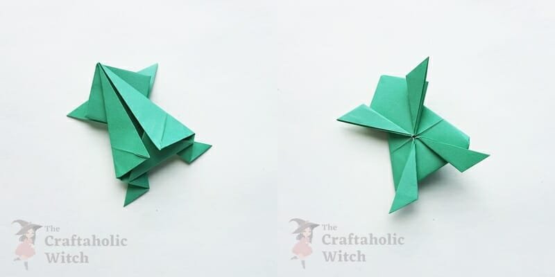 the coolest jumping origami frog - step 10