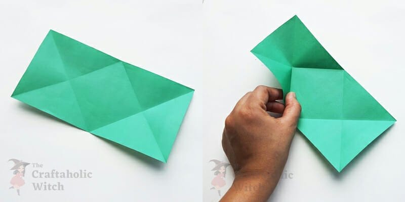the coolest jumping origami frog - step 2