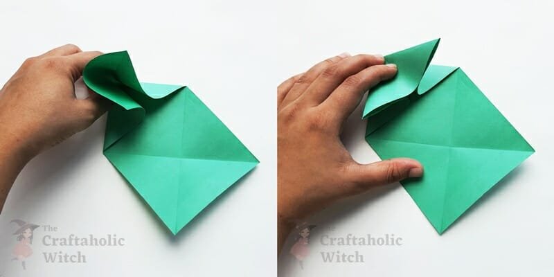 the coolest jumping origami frog - step 4