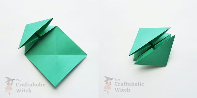 the coolest jumping origami frog - step 5
